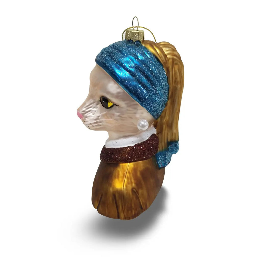 boule de noel jeune fille a la perle chat blanc naked decor 92542455