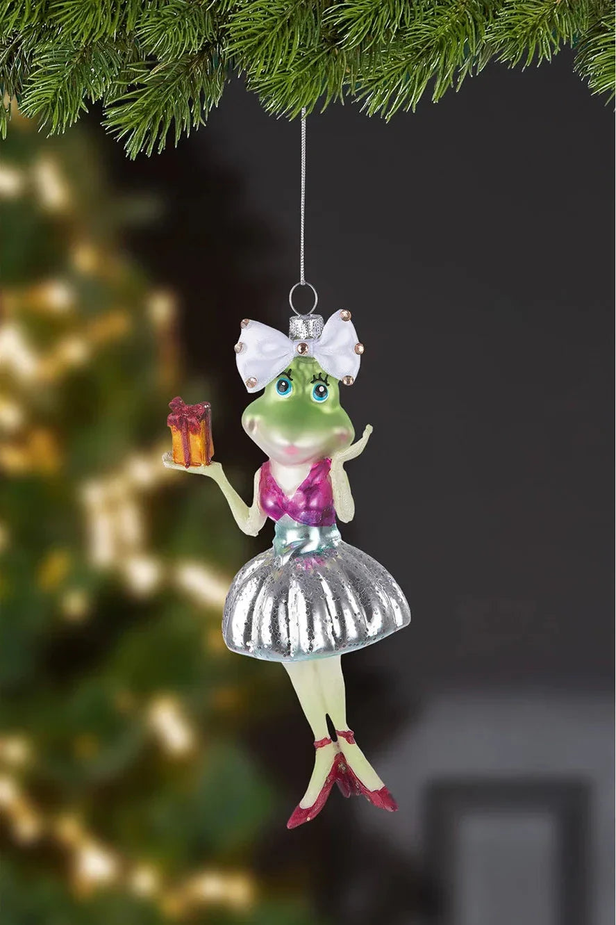 Boule de Noël Mlle Grenouille