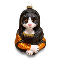 boule de noel mona lisa chat tuxedo naked decor 93001207