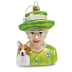 Christmas Ball Reine Elizabeth & Corgi Green