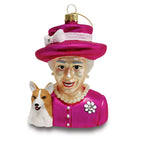 Ball Christmas Reine Elizabeth & Corgi Fuchsia
