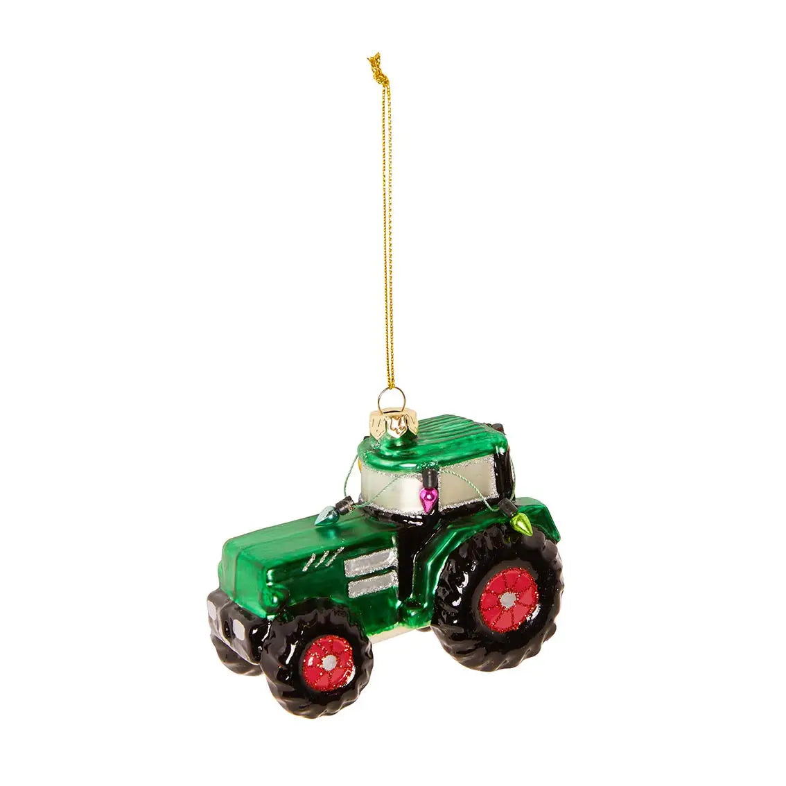 Grüne Traktor-Weihnachtskugel