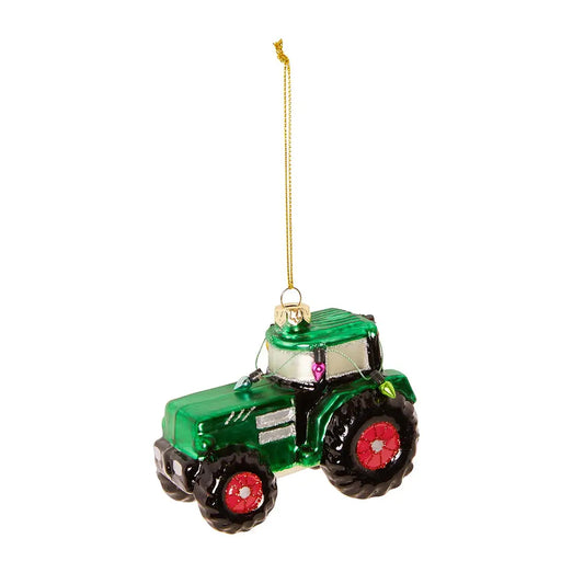 Adorno navideño Tractor Verde