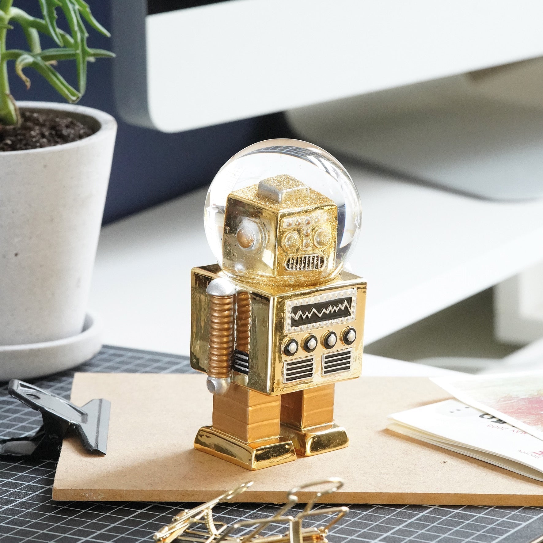 Oggetto regalo di design – boulle a neige robot dore donkey 