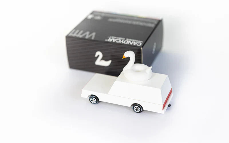 Candycar World Holzauto - Weißer Schwan