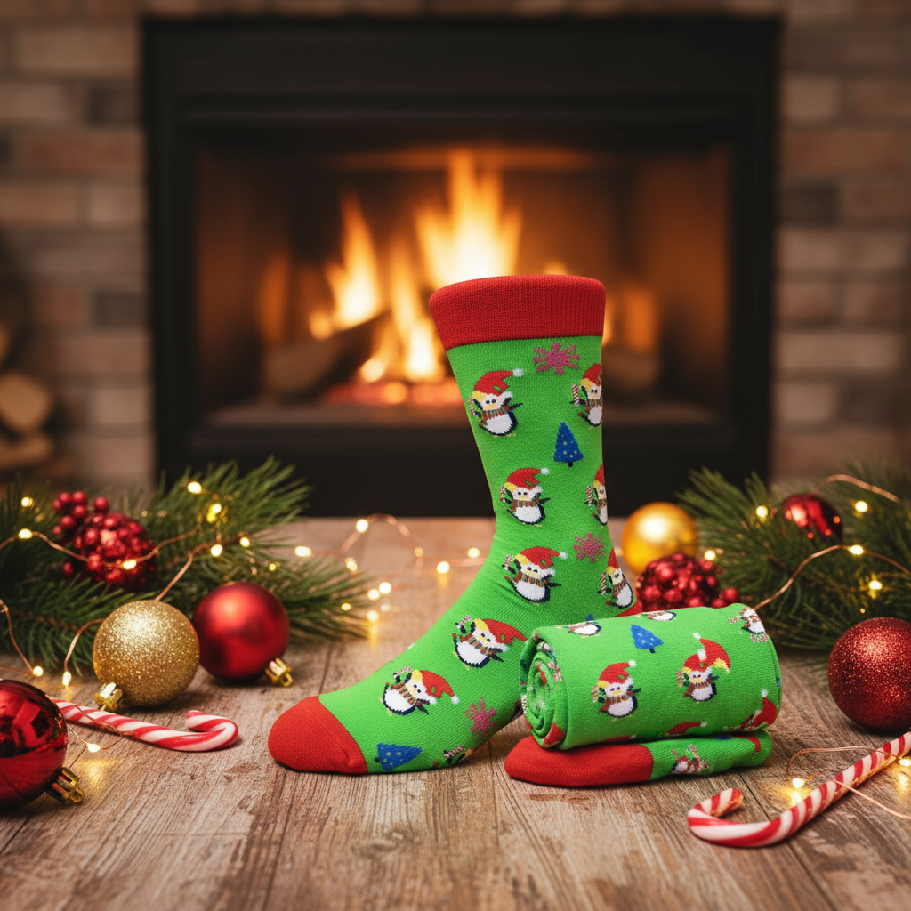 Chaussettes Pingouins de Noël | Design e regali originali