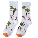 Oggetto regalo di design – chaussettes flamants roses palmiers