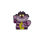 Regalo de diseño – pins chat chanceux violet cheshire cat lcc