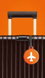 Etiquette de bagage rond – vue principale