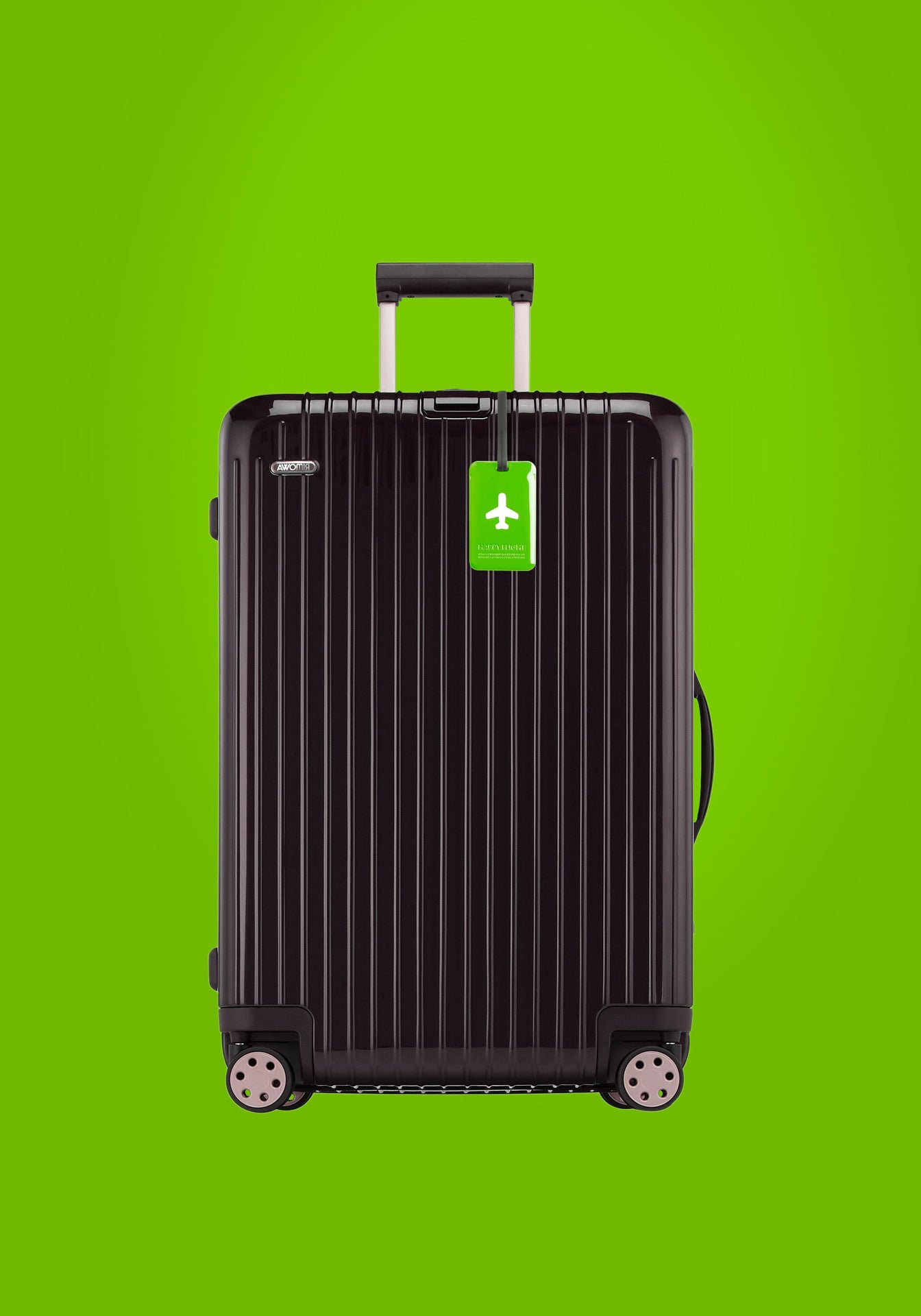 Etiquette de bagage rectangle – vue principale
