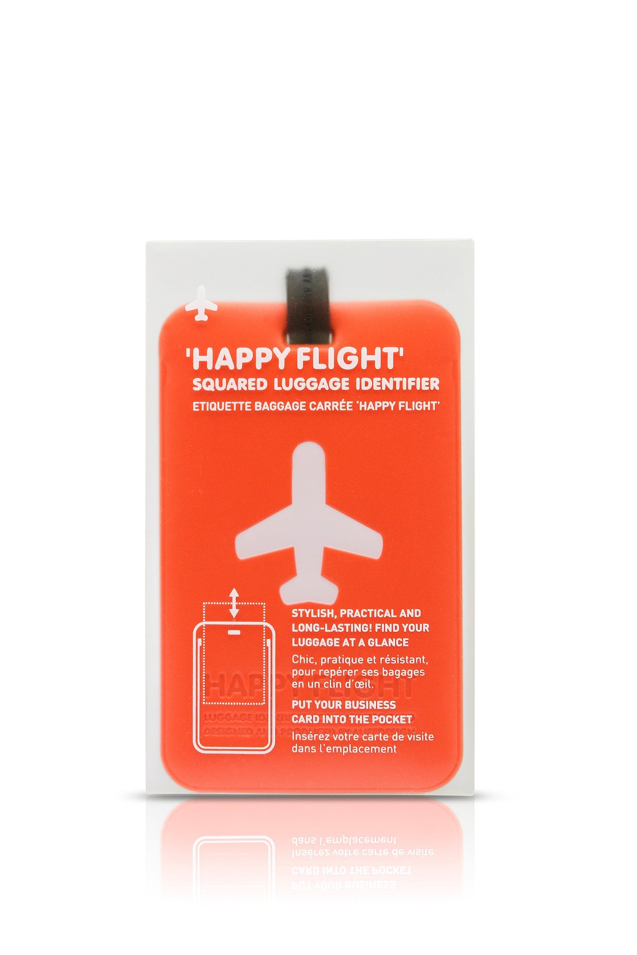 Etiquette de bagage rectangle
