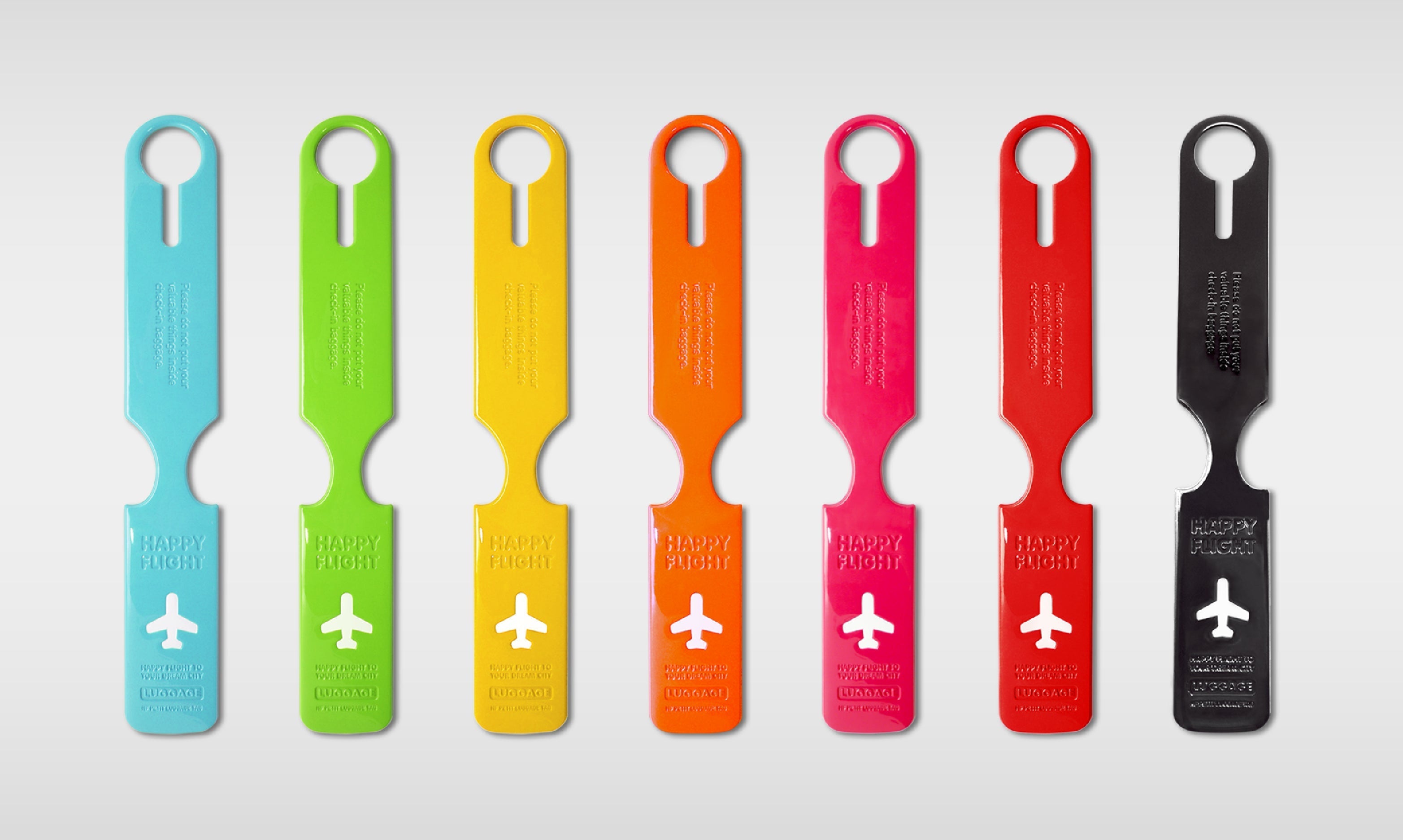 Etiquette de bagage Happy Flight | Designproducten en originele cadeaus