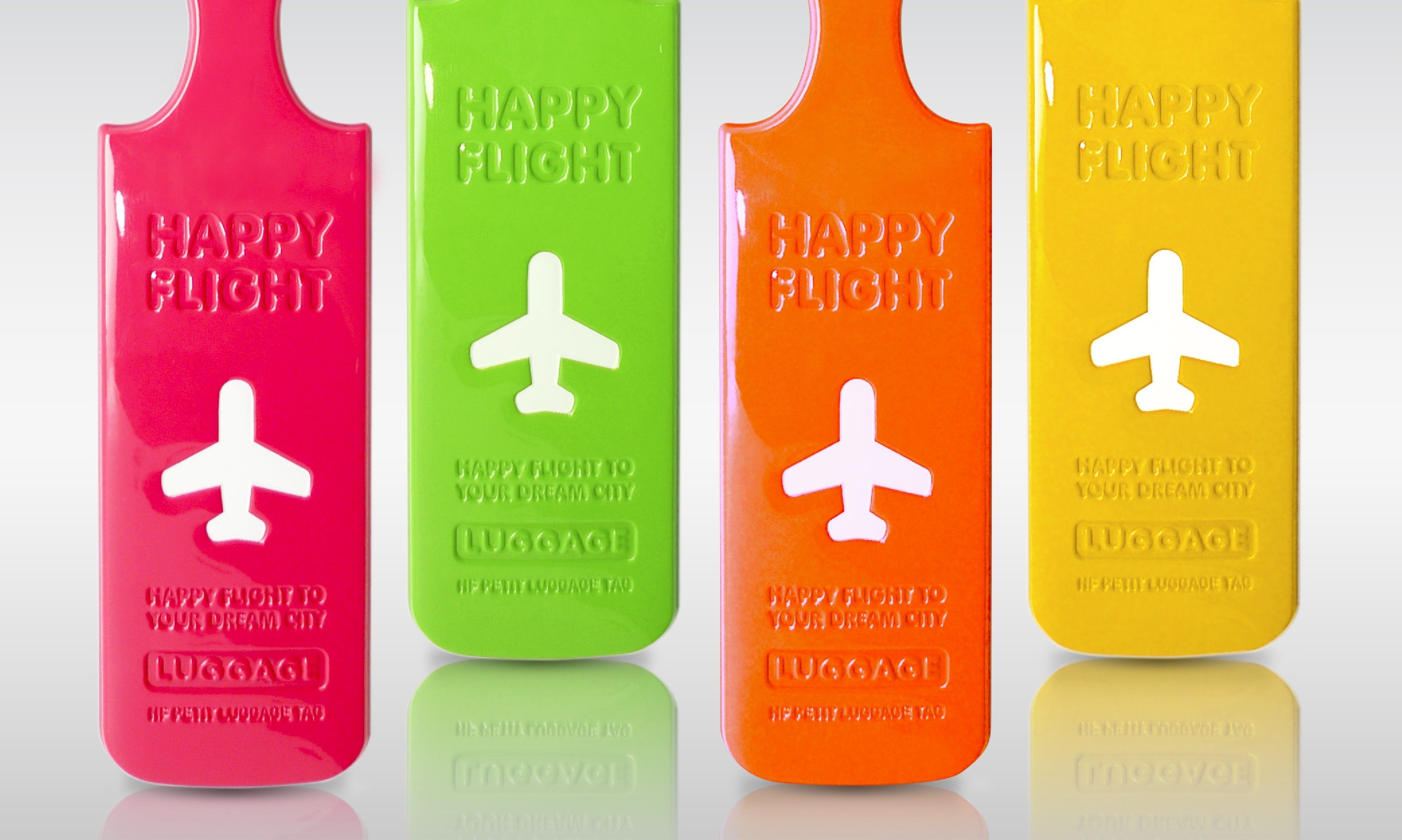 Etiquette de bagage Happy Flight – vue produit 4