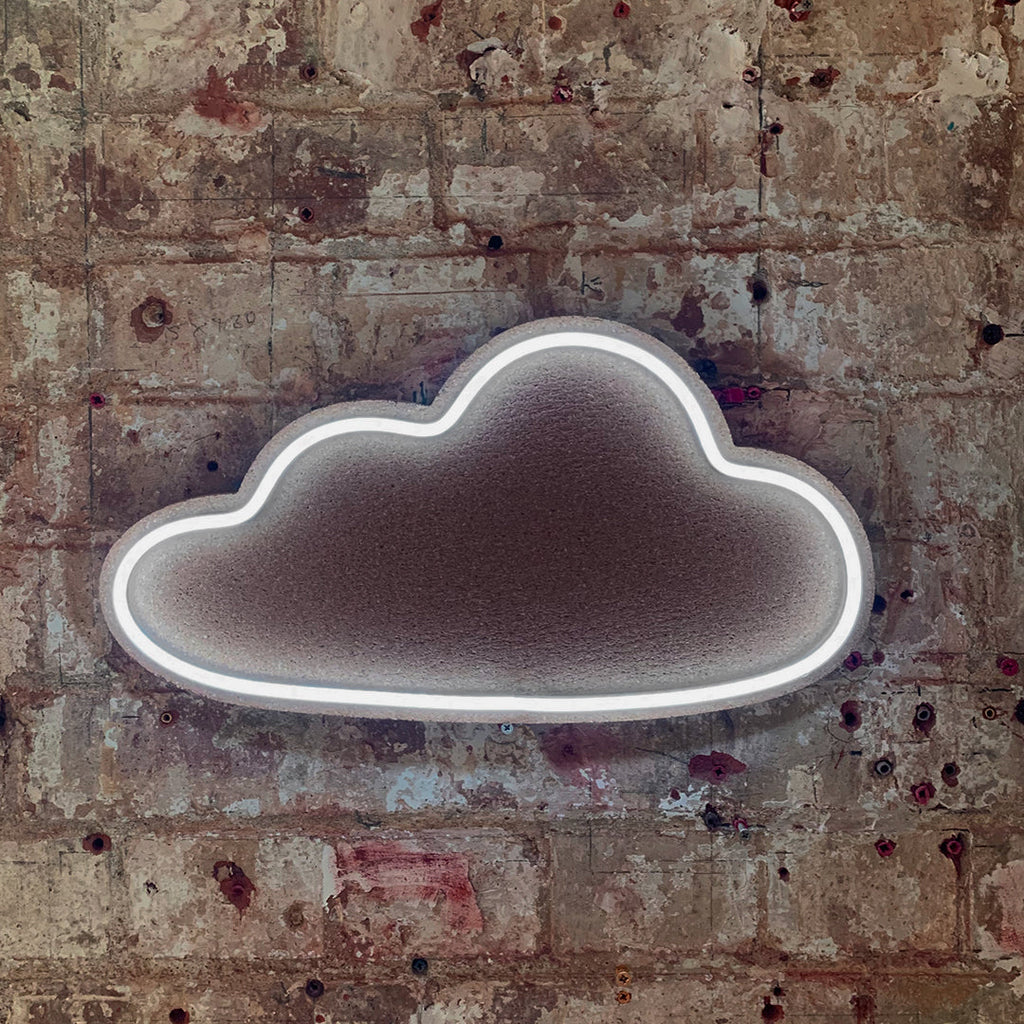 Tableau en li﻿ège avec LED - Cloud (nuage)