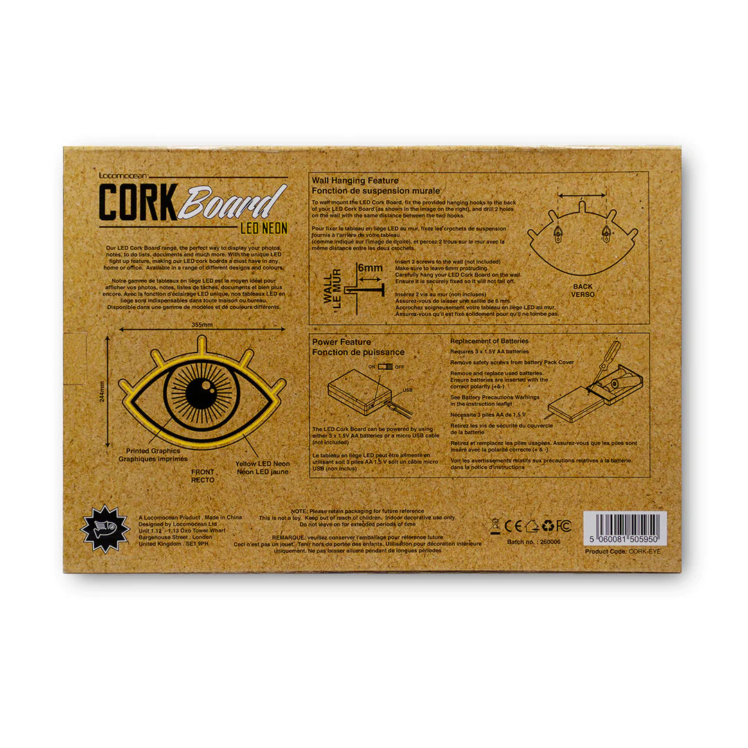 Regalo de diseño – led corkboard eye 