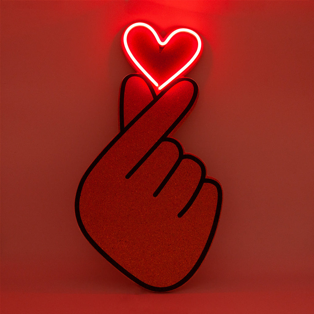 Korktafel mit LED - Fingerherz