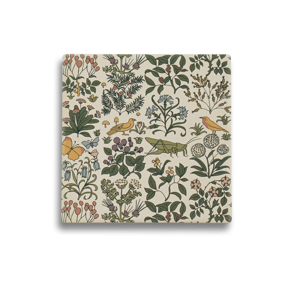Sous-verre en céramique Voysey Jardin de l'apothicaire