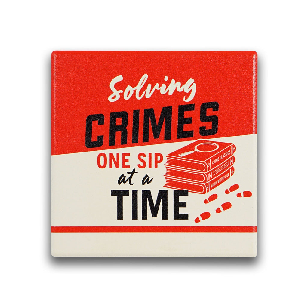 Keramikuntersetzer „Murder Mystery Book Club Time“