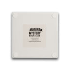 Keramikuntersetzer „Murder Mystery Book Club Time“