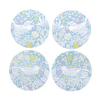 4er Set William Morris Keramikuntersetzer - Strawberry