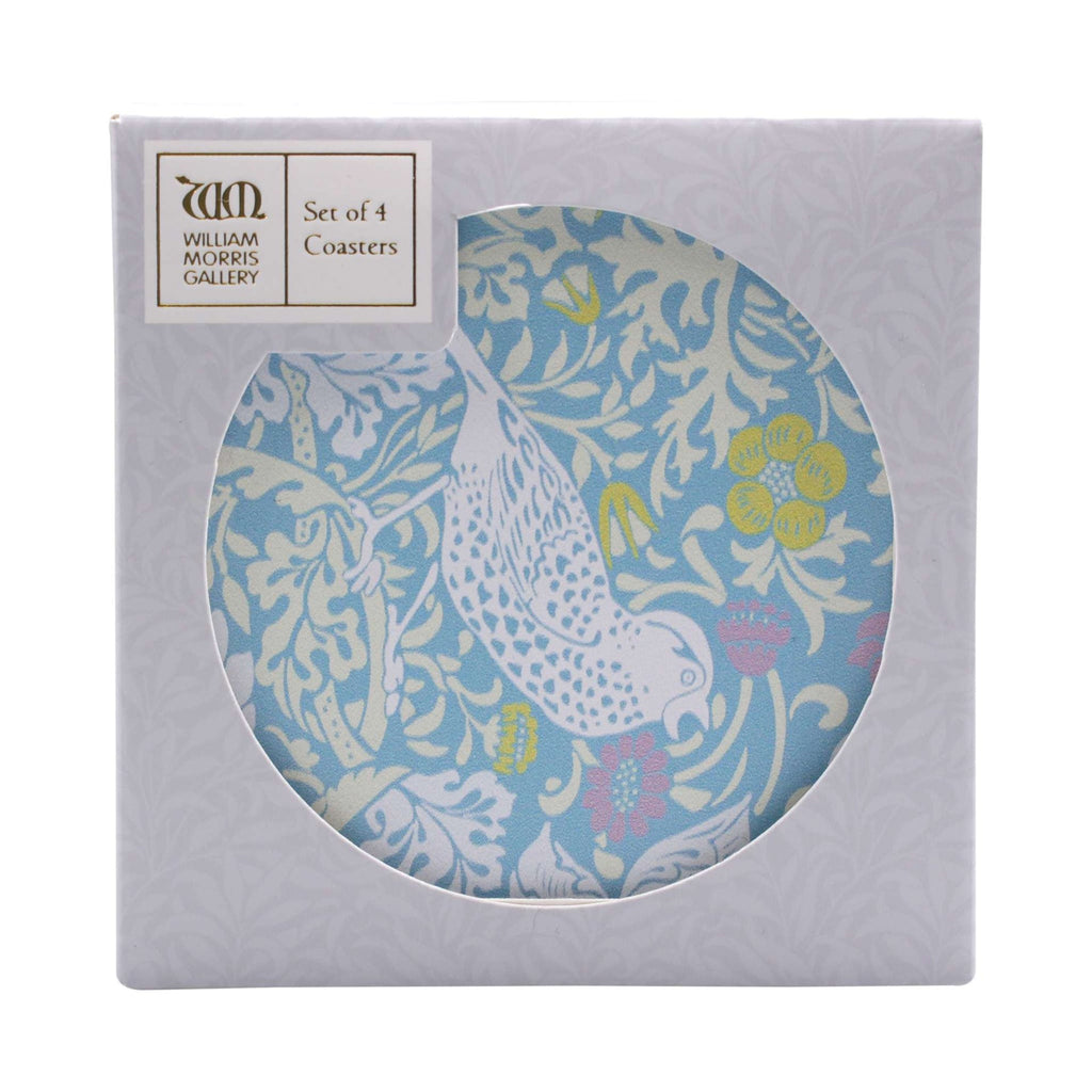 4er Set William Morris Keramikuntersetzer - Strawberry