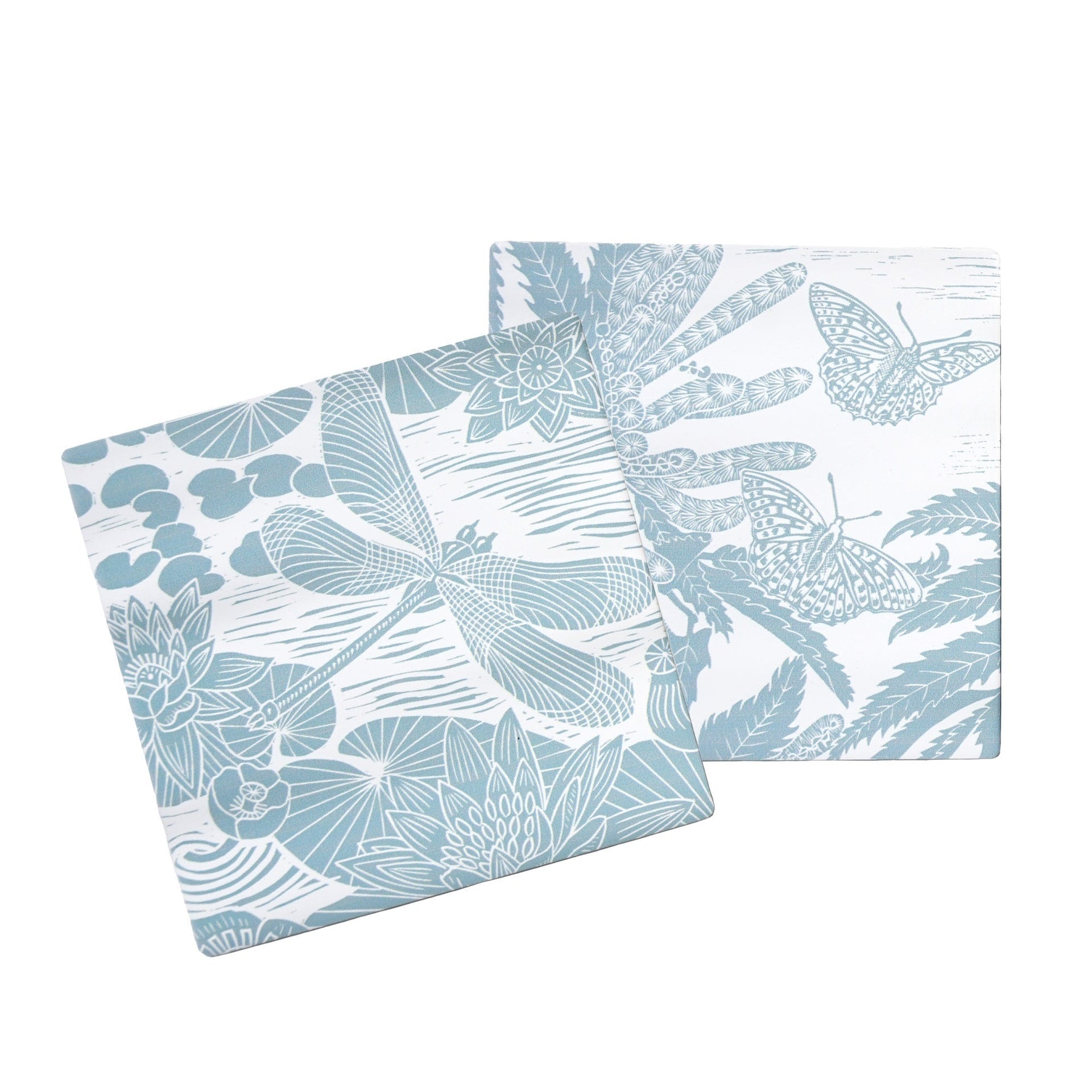 Lot de 2 sous-verres en céramique Kate Heiss - bleu poudré