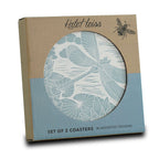 Lot de 2 sous-verres en céramique Kate Heiss - bleu poudré