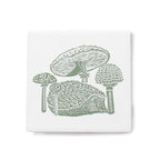 Sous-verres en céramique Woodland Mushroom Hedgehog vert