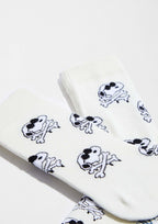 Chaussettes BeSnoopy Skull Blanc Cassé
