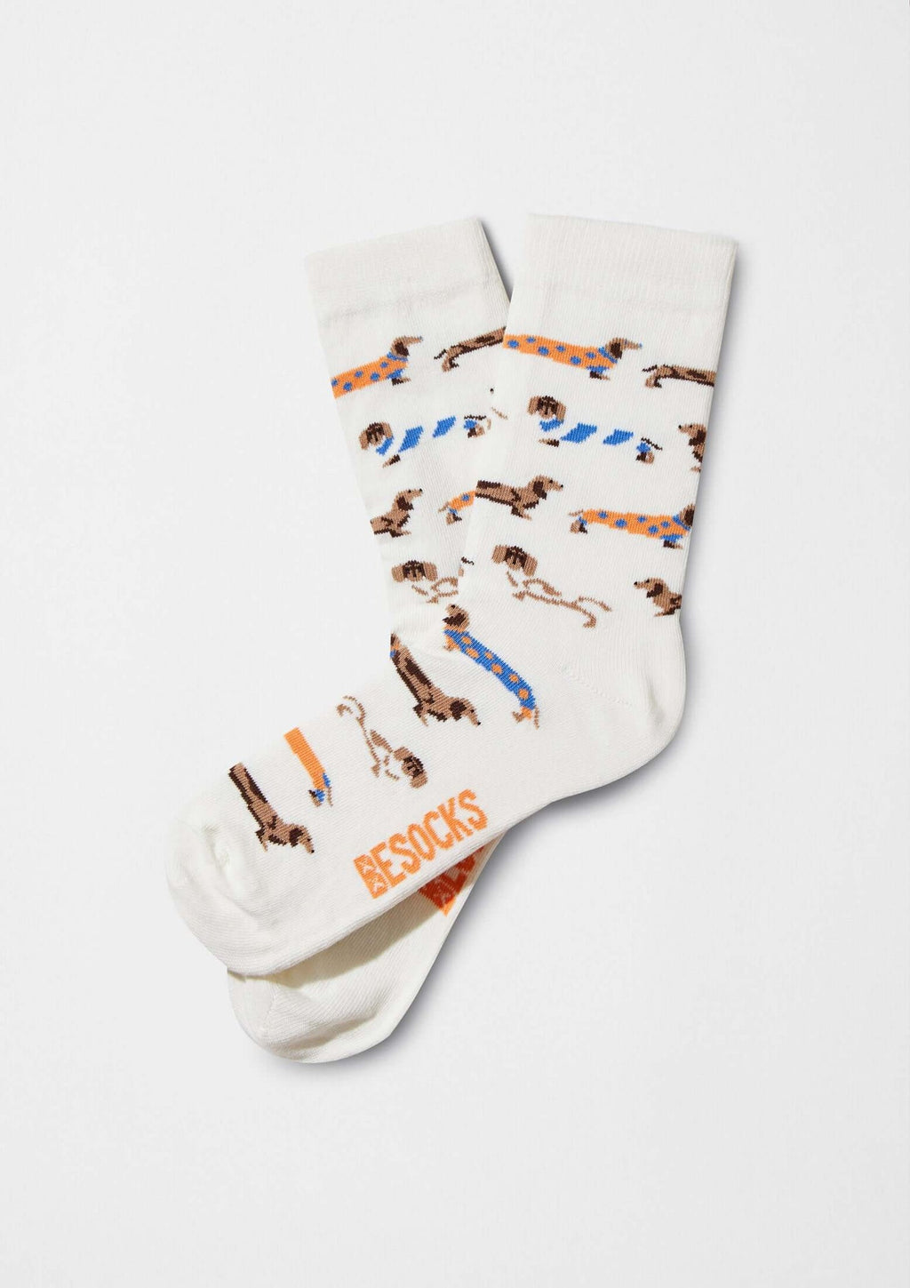 Chaussettes BePets Teckels Blanc Cassé