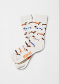Chaussettes BePets Teckels Blanc Cassé