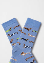 Chaussettes BePets Teckels Bleu