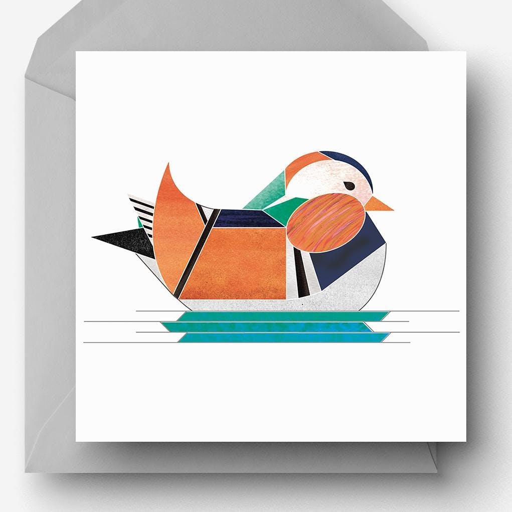 Carte de Vœux Canard Mandarin | Objetos de diseño y regalos originales