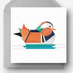 Carte de Vœux Canard Mandarin | Objetos de diseño y regalos originales