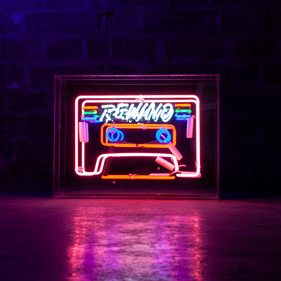 "Cassette" Acrylic Box Neon Light