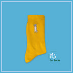Chaussettes Brodées Chat Grincheux