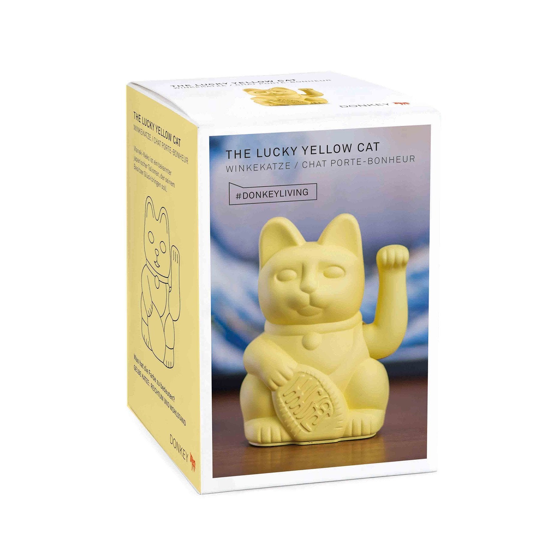 Oggetto regalo di design – Chat Chanceux Jaune - le Chat Chanceux