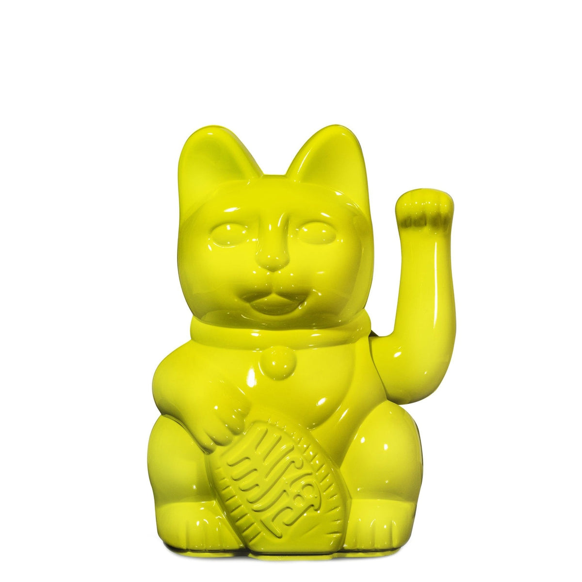 Chat Chanceux Jaune Glossy
