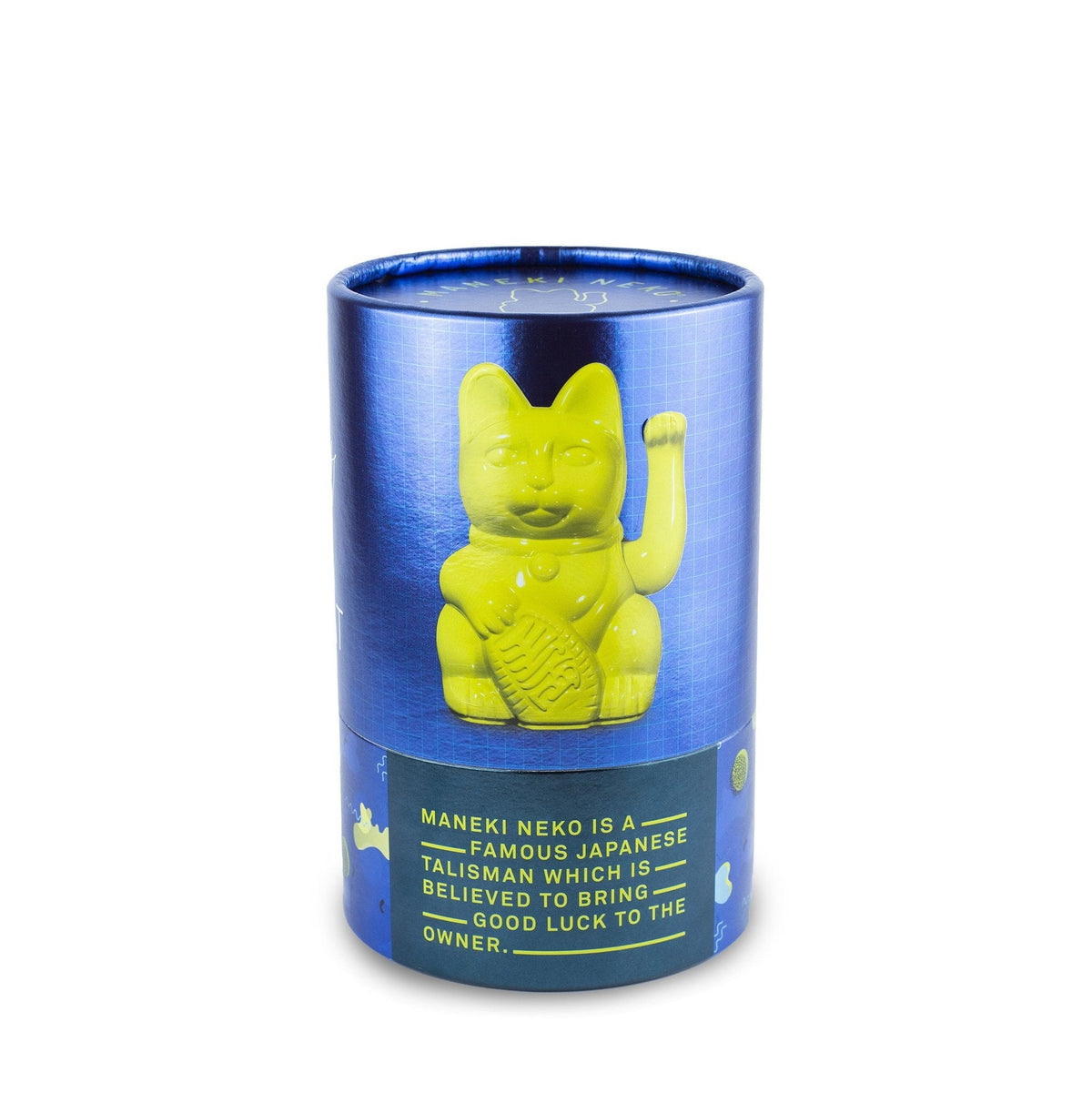 Chat Chanceux Jaune Glossy