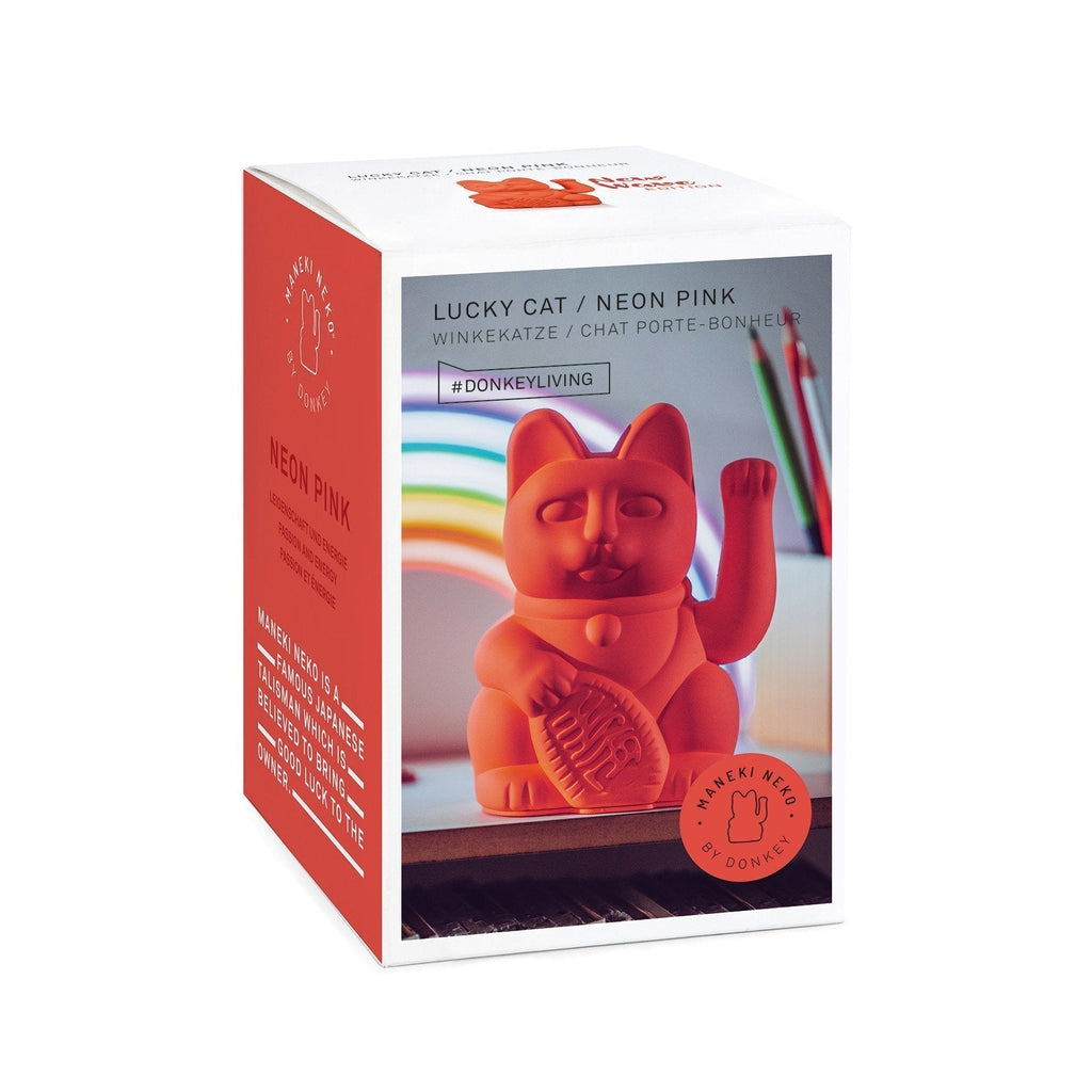 Design-lahja – Chat Chanceux Orange Néon - le Chat Chanceux