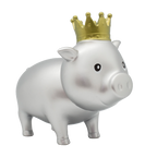 Cochon Argenté Couronne