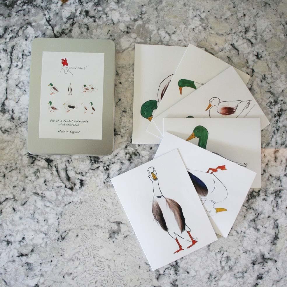 Coffret de 6 cartes Canard Plume | Design-lahjat ja sisustustuotteet