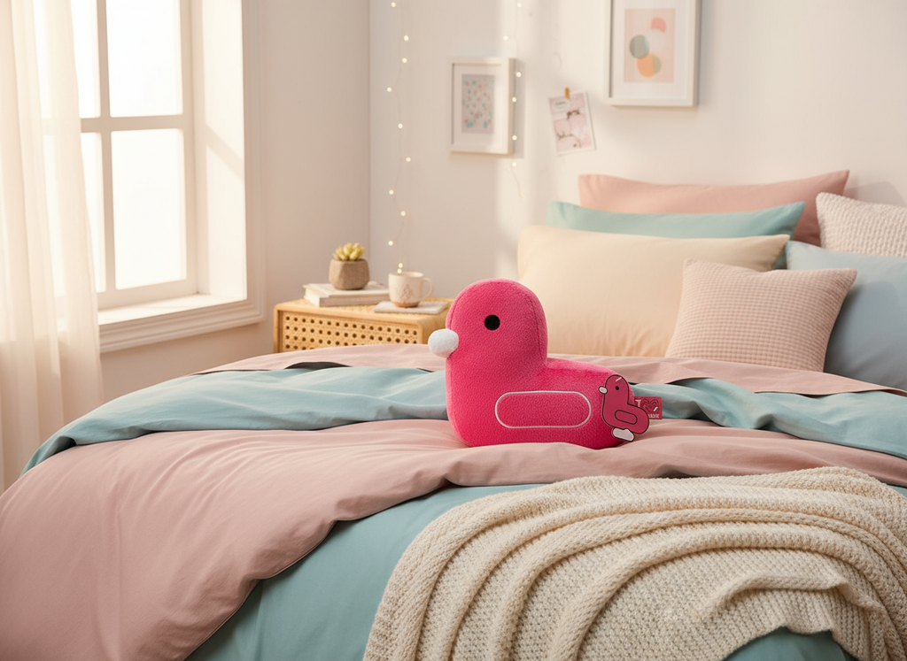 Coussin Canard Rose | Designproducten en originele cadeaus