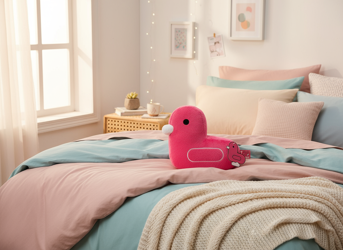 Coussin Canard Rose | Designproducten en originele cadeaus