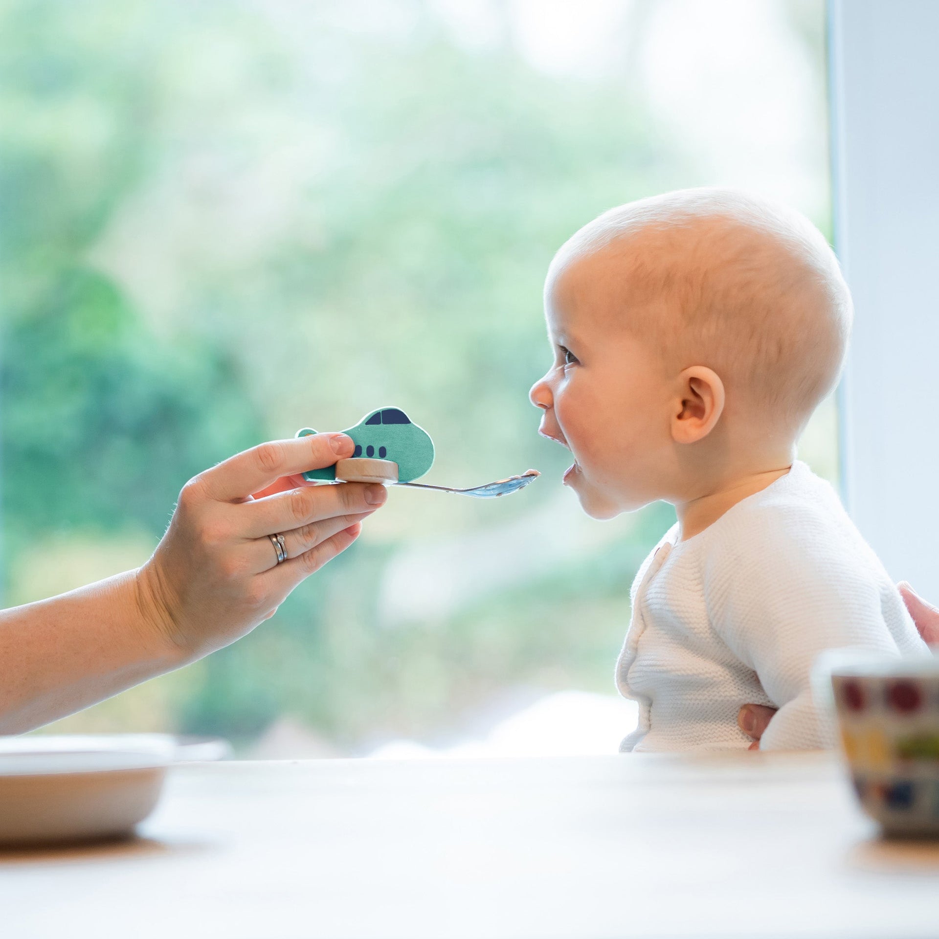 Cuillère Enfant Avion Turquoise – vue produit 2