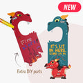 D085 Accroche-porte Dragon rouge
