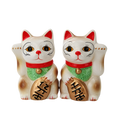 Sel et Poivre Chats Chanceux Blanc