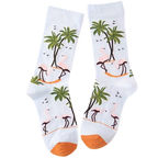 Oggetto regalo di design – chaussettes flamants roses palmiers