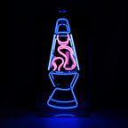 'Lava Lamp Blue' Neon Box Sign