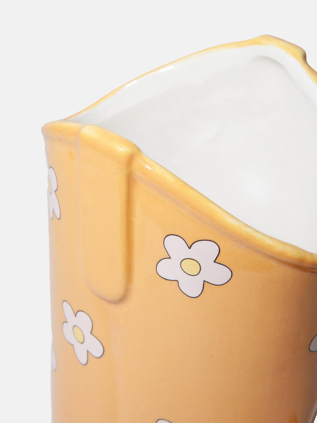 Rodeo Cowboy Boot Vase Yellow